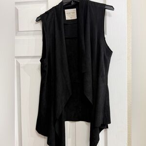 🎉 4 for $10 By Together Black Suede  Sleeveless Vest